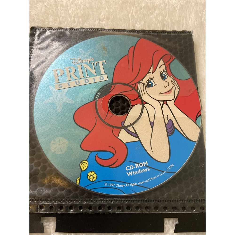 Disney's The Little Mermaid Print Studio PC CD-ROM 1997 Windows‎ 95, C1590